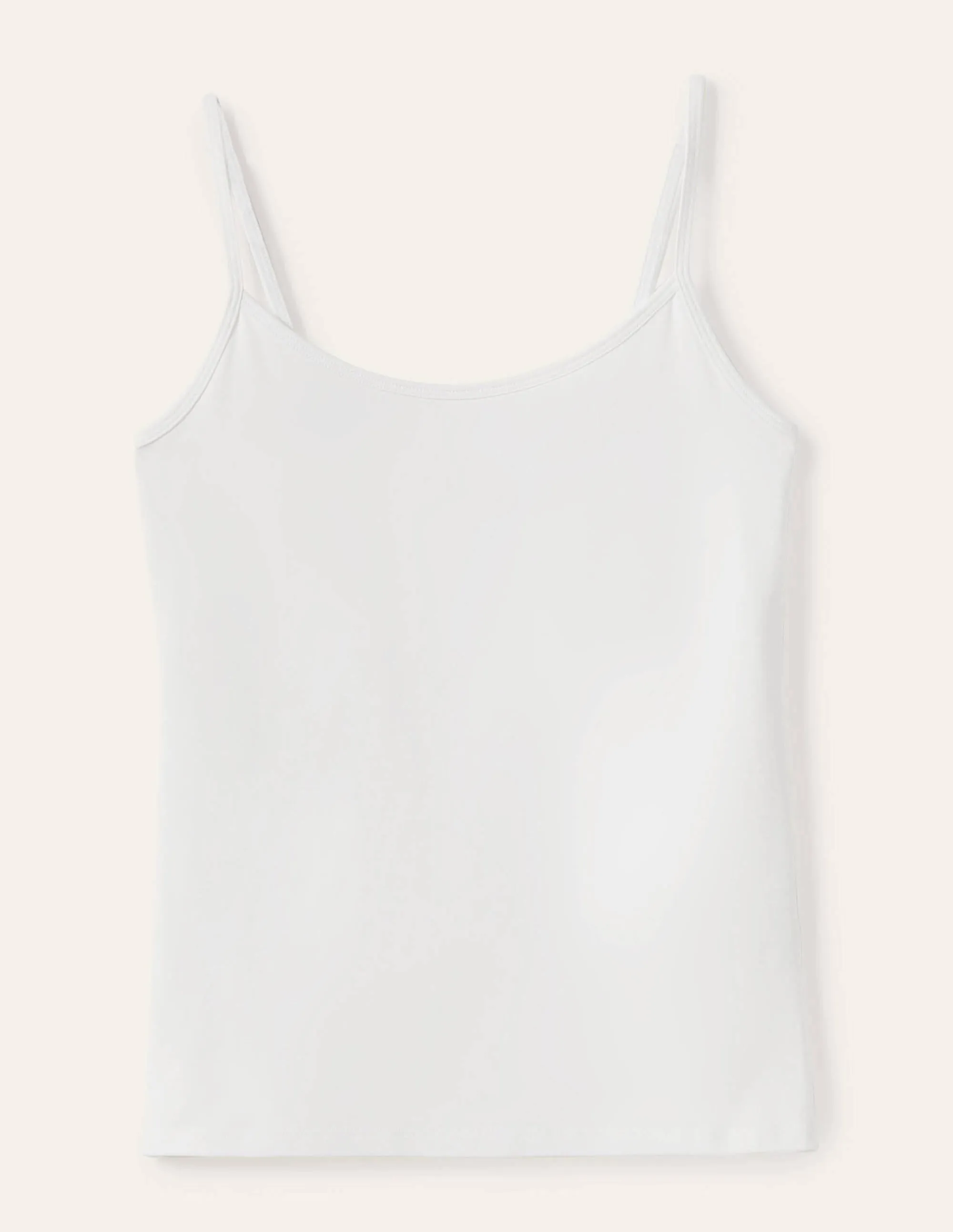 Plain Cami Top-White