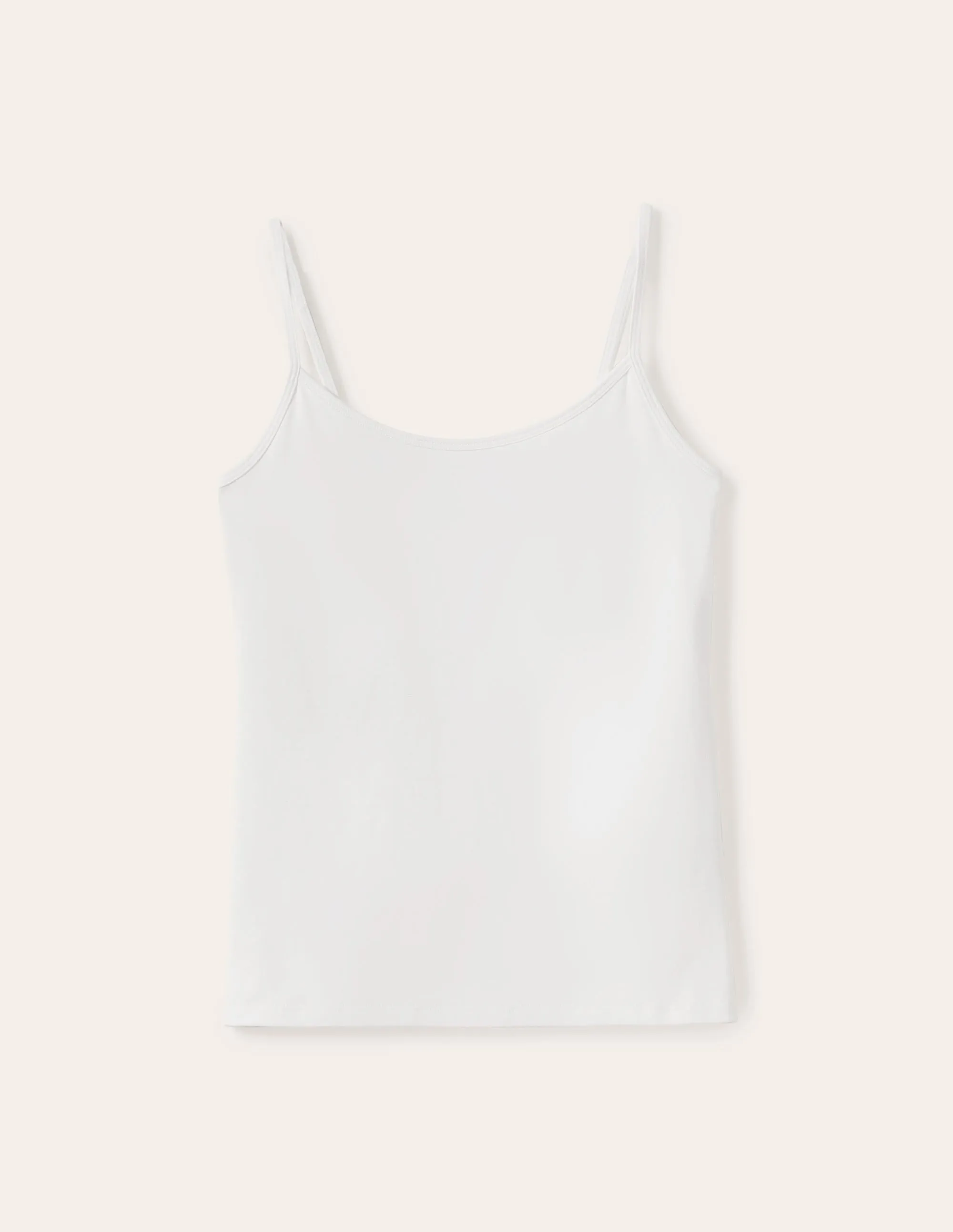 Plain Cami Top-White