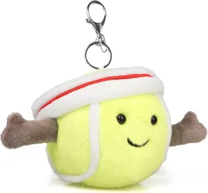 Plush Keychain Cute Tennis Plush Soft Stuffed Keychain Toys Gift for Sports Fans Kawaii Charm for Bags and Keys