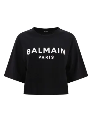 "BALMAIN" CROPPED T-SHIRT