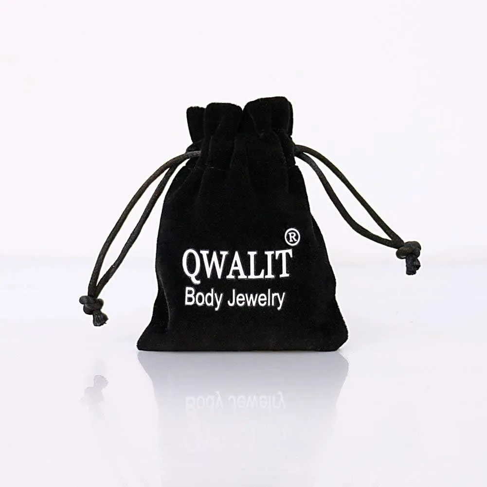 QWALIT Tongue Rings Nipple Rings 14G Nipplerings Straight Barbell Surgical Steel Nipple Piercing Bar Nipple Bars for Women Tongue Bar 16mm 14mm
