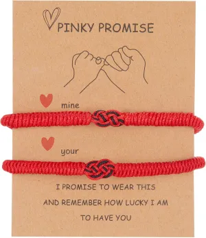 RINHOO Red String Bracelets Protection Adjustable Good Luck Vajra Knot Bracelet for Couples Friends Family Women Men
