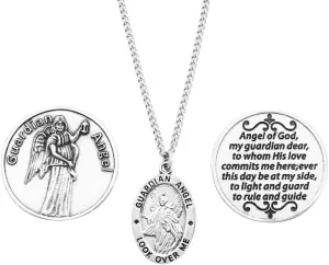 Rosemarie Collections Saint Pendant Necklace and 2 Religious Pocket Tokens