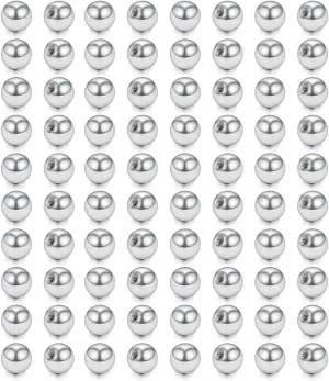 Ruifan 60-80PCS 316L Surgical Steel Replacement Balls Body Jewelry Piercing Barbell Parts 16G 14G Women Men