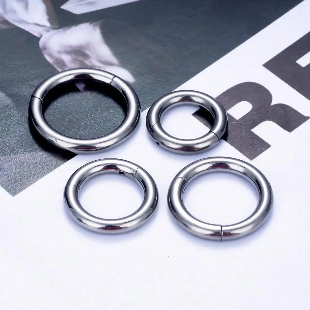 Septum Nose Rings Hinged Clicker Segment Surgical Steel PA Piercing Jewelry Ear Piercing Earrings Nose Hoop Unisex Hinged Earring 12mm