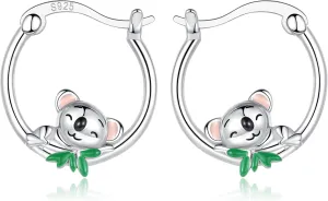 Sloth Cartilage Hoop Earring Koala Helix Hoop Earring Sterling Silver for Women Teens Ornament Jewelry Gifts for Daughter Birthday