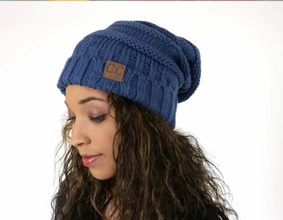 Slouchy Beanie - Tri-Color Taupe