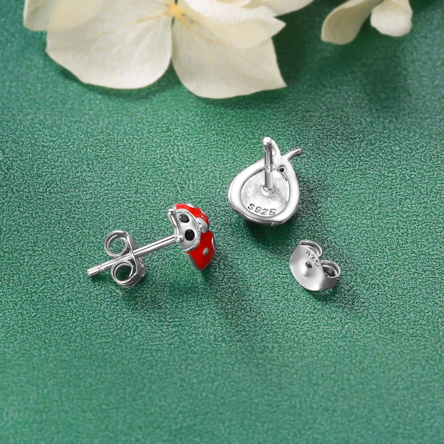 Sterling Silver Animal Stud Earrings: Llama Hippo Elephant Cat Sloth Ladybug Earrings Birthday Graduation Jewelry Gift Women Animal Lovers