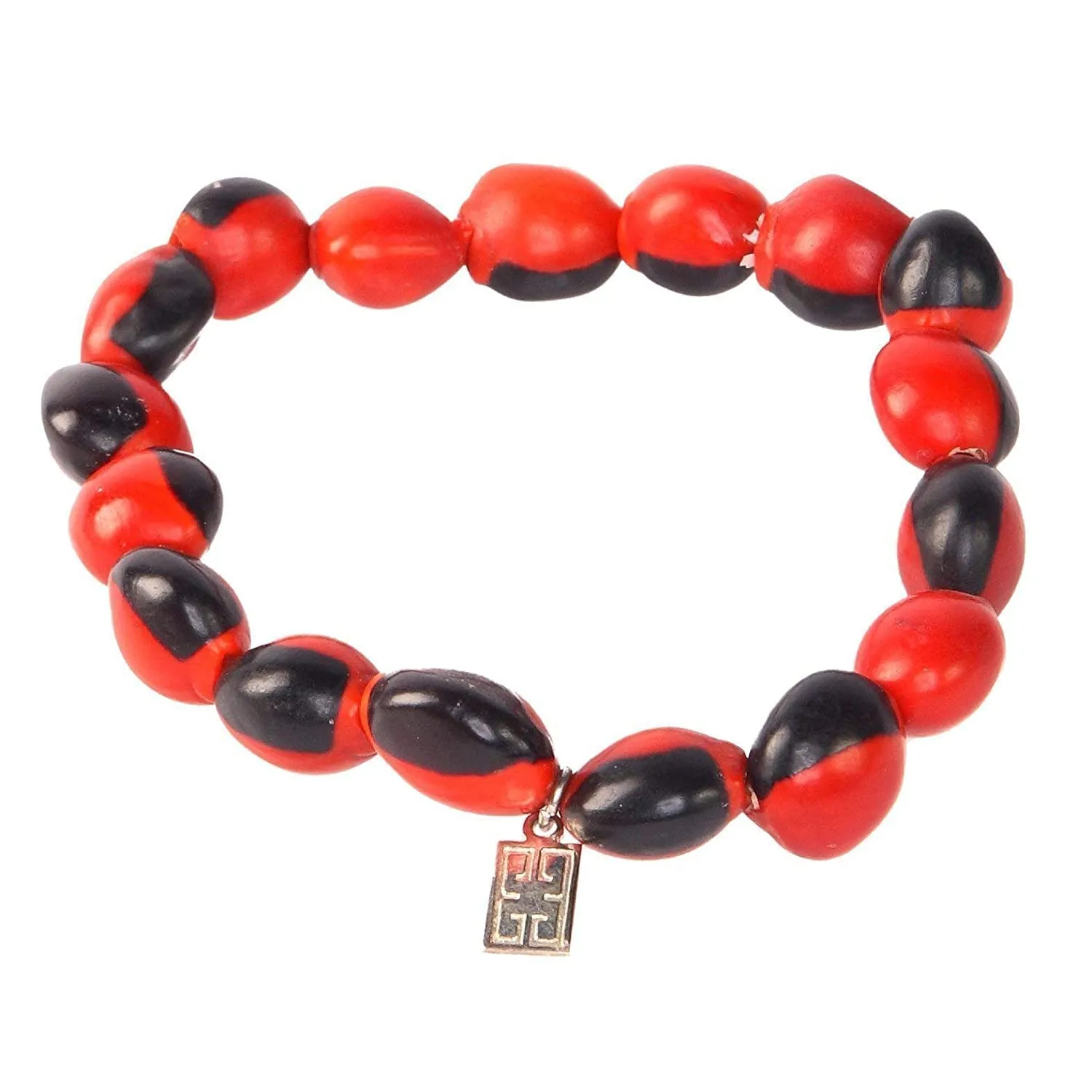 Stretchy Beaded Bracelet for Women - w/Peruvian Huayruro Good Luck Huayruro Red Seeds, Adjustable Charm Bracelet, Handmade Jewelry, Birthday Gifts For Girls, Mother, Wife and Daughter
