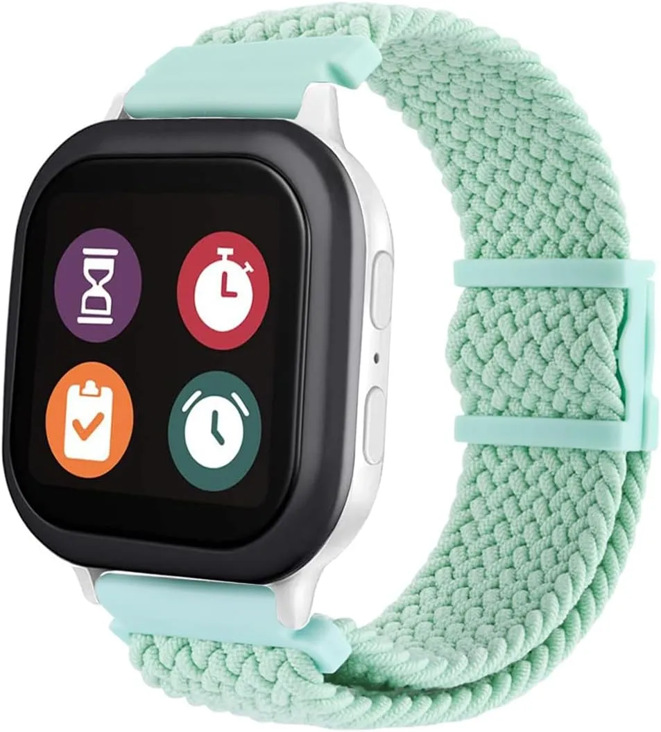 Stretchy Braided Gizmo Watch Band Replacement - Magnetic Buckle, Adjustable Length, Breathable, Quick Release Spring Bars