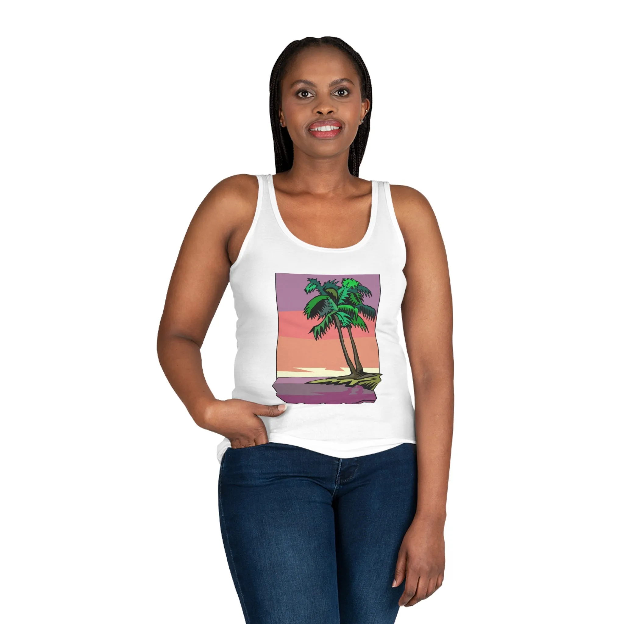 Sunset Palm Women's Tank Top