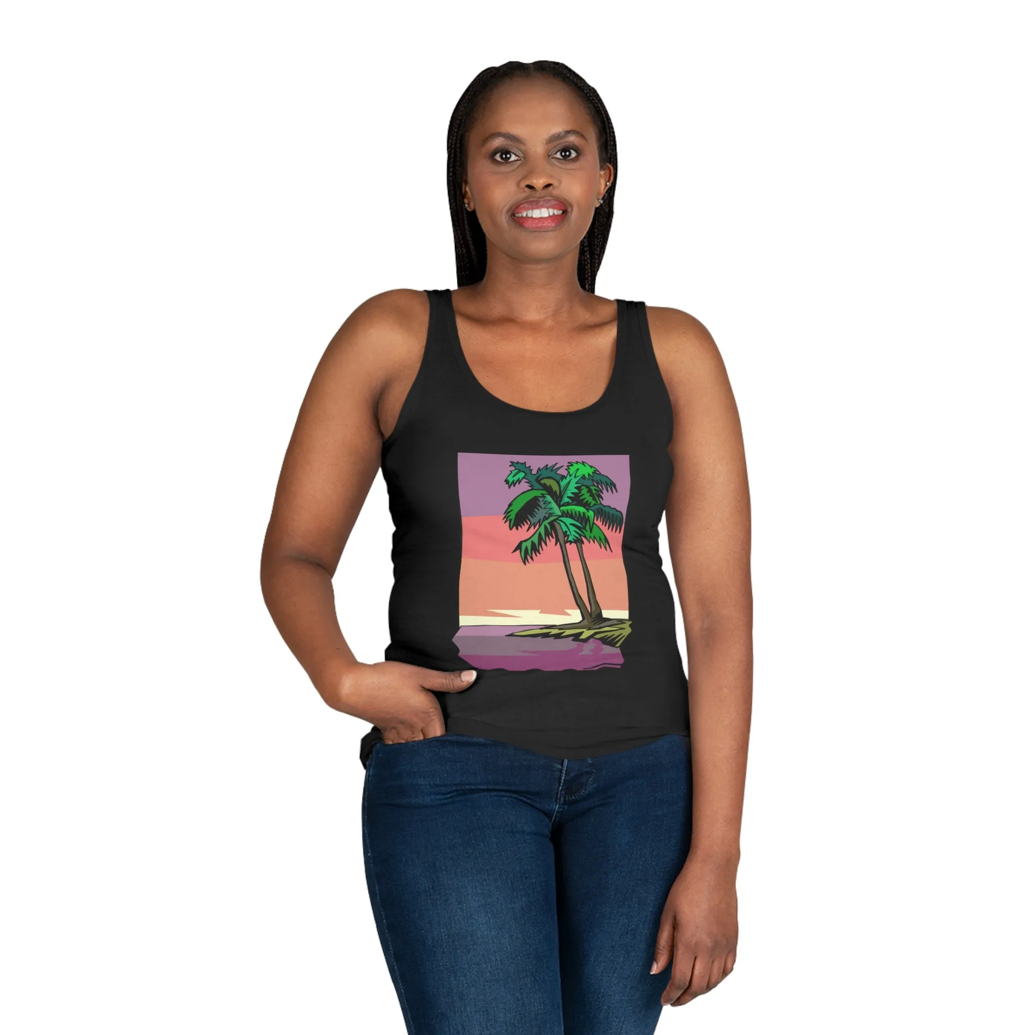 Sunset Palm Women's Tank Top