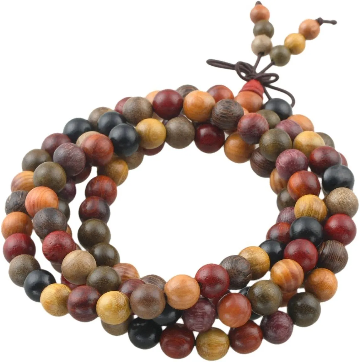 SUNYIK 8mm 108 Tibetan Buddhist Mala Bracelet Natural Beaded Prayer Bead for Women Men