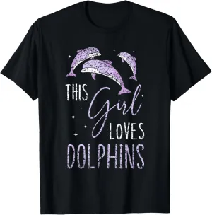 This Girl Loves Dolphins Watcher Watch Dolphin Watching T-Shirt