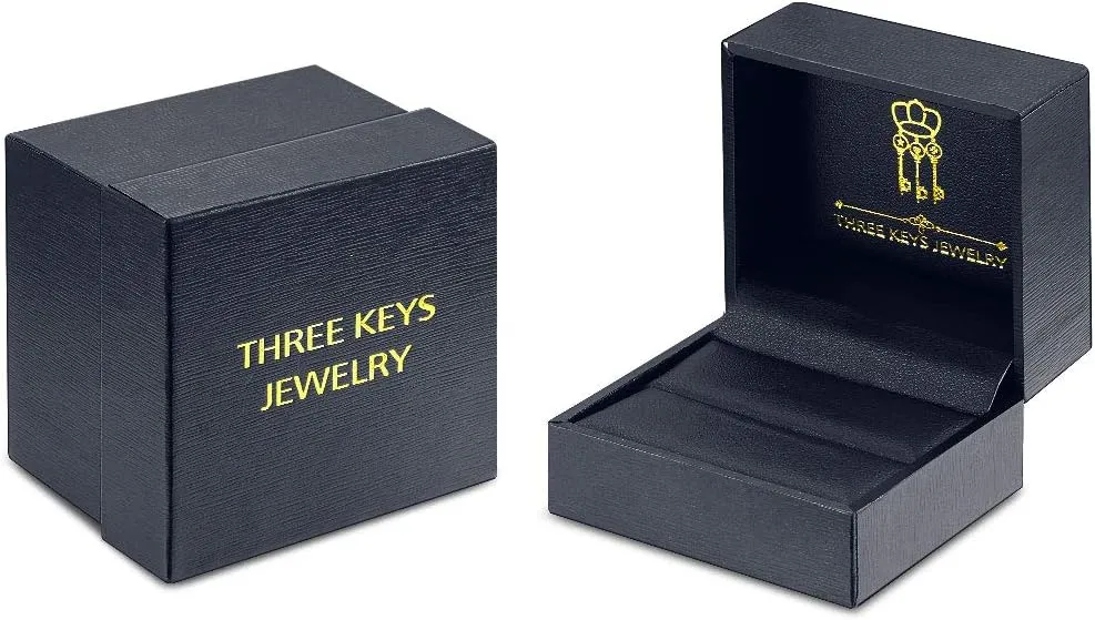 THREE KEYS JEWELRY 6mm/8mm Tungsten Mens Wedding Ring 18K Gold Plated Engagement Band Script Laser for Men Women