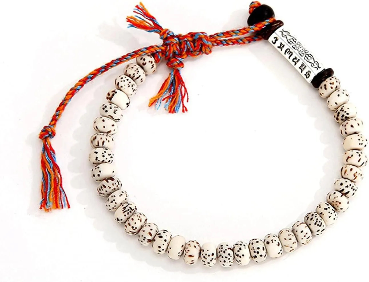 Tibetan Buddhist Braided Cotton Thread Lucky Knots Bracelet Natural Bodhi Beads Carved Amulet Handmade Bracelet for Men