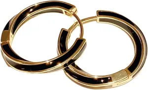 Twist Hoop Earrings-Vintage Enamel Geometric Earrings for Women-18K Genuine Gold Plated Brass with Sterling Silver Stud-2025 Trend Jewelry