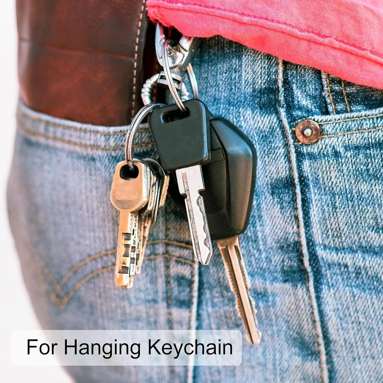 uxcell Cable Key Rings, Wire Keychain Twist Loops for Lanyards, Keychains