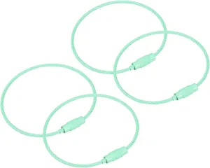 uxcell Cable Key Rings, Wire Keychain Twist Loops for Lanyards, Keychains