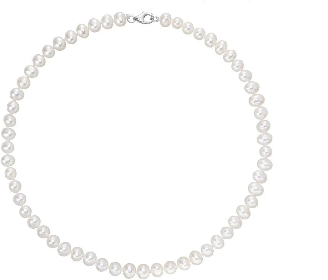 VIKI LYNN Pearl Necklace AAA Freshwater Cultured Pearl Sterling Silver Jewelry for Women