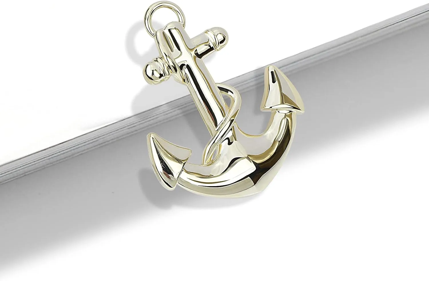 Vintage Nautical Sailboat Navy Rudder Anchor Brooch Pin Sailor Seaman Badge Jewelry Ship Wheel Pin