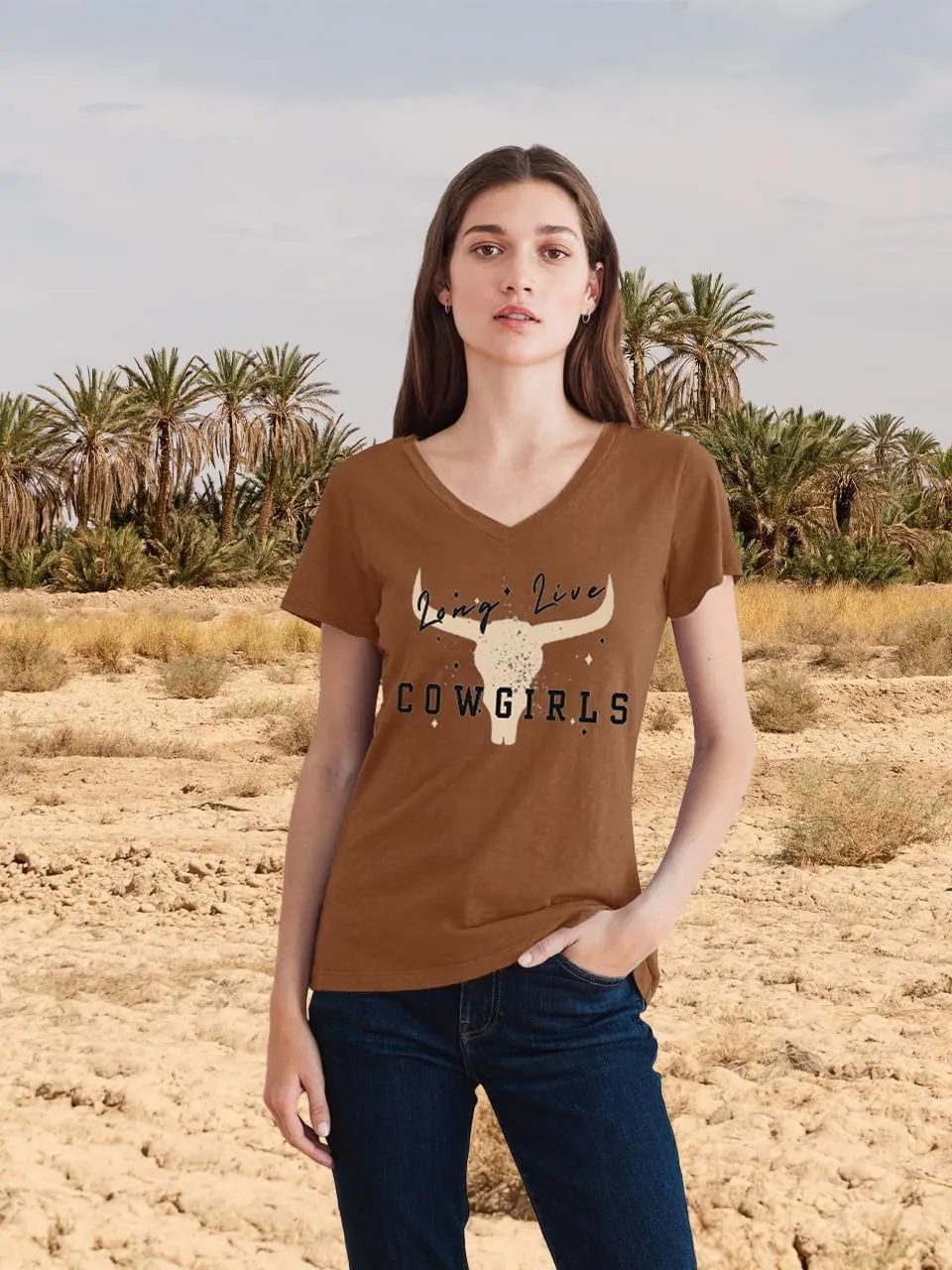 Western Country Shirt for Women Cowgirl Cartoon Boots V Neck Short Sleeve Tops Vintage Cowboy Graphic Tees