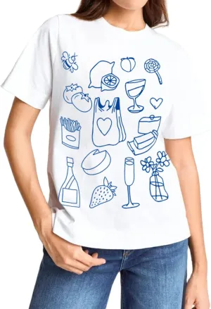 Women Y2k Oversized Graphic Tees Floral Ocean Print Short Sleeve Crewneck Tshirts Teen Girls Aesthetic Streetwear