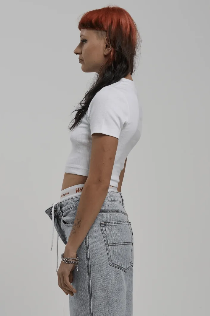 WORSHIP SUPPLIES WOMENS MEANCORE MICRO TEE - WHITE