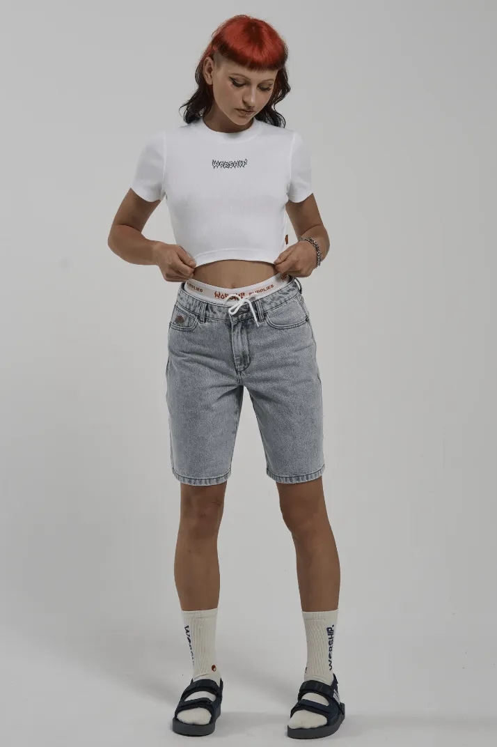 WORSHIP SUPPLIES WOMENS MEANCORE MICRO TEE - WHITE