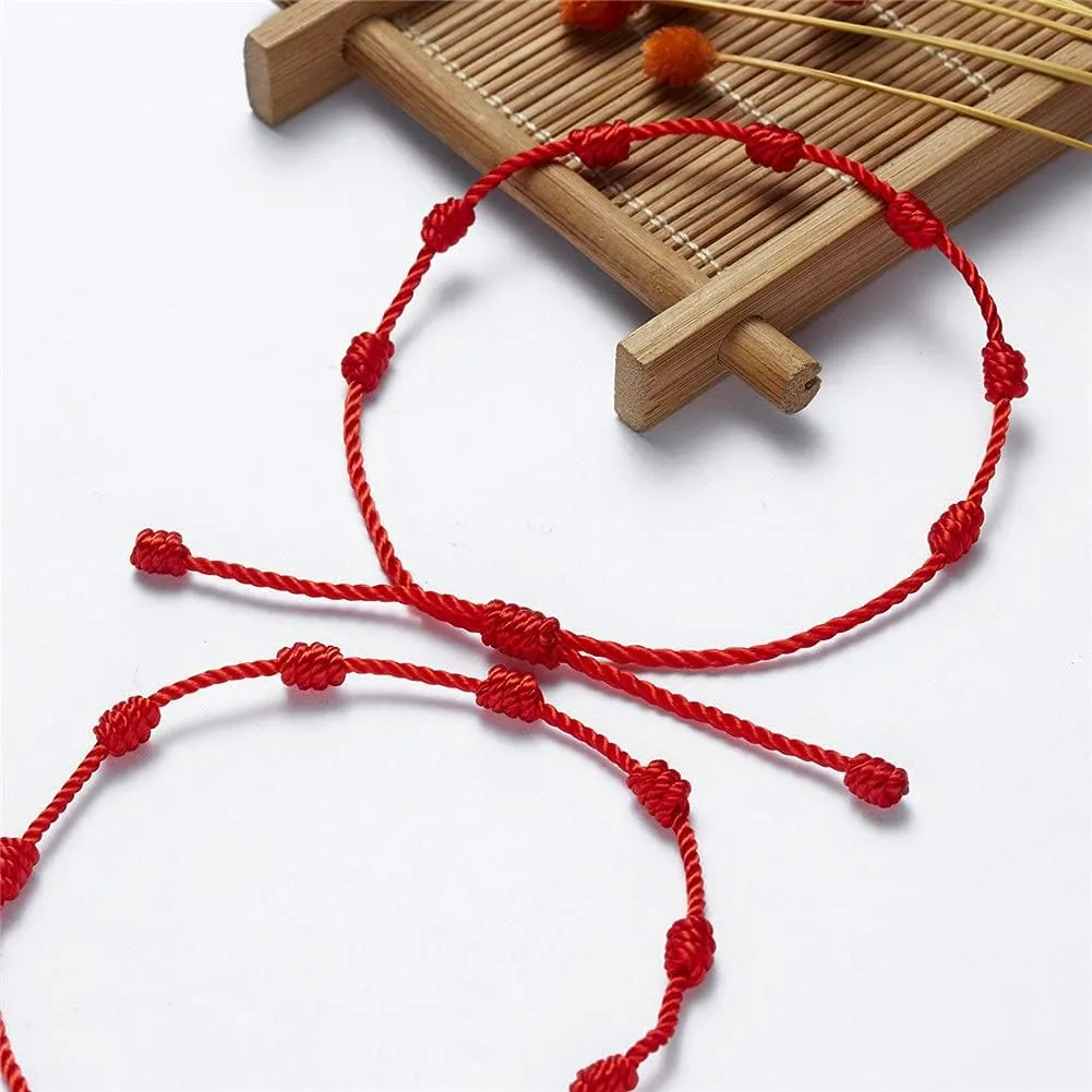 Zodiac Constellation Bracelets String for Women Men Coin 7 Knots Red Rope Bracelet Lucky Amulet Birthday Gift Jewelry